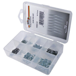 Hair Pin Assortment 90 Pieces 6 Sizes in 4-1/2x3" Plastic Kit