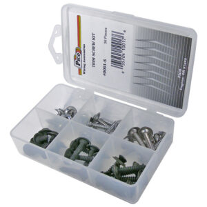 Trim Screw Assortment 36 Pieces 6 Sizes in 4-1/2x3" Plastic Kit