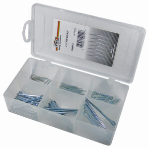 Cotter Pin Assortment 80 Pieces 6 Sizes in 7x4-1/2 Plastic Kit