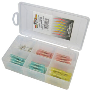 Crimp, Solder, Heat Seal Butt Connector Assortment in 6-1/2x3-1/2" Plastic Kit