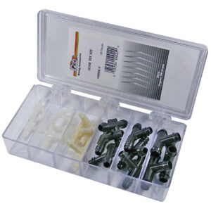 Vacuum Line Hose Tee Assortment 18 Piece 5 Sizes in 7x3-3/4" Plastic Kit