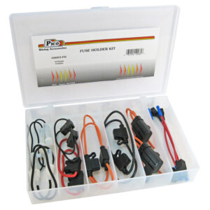 Fuse Holder Assortment 18 Pieces 9 Sizes in 10-1/2x7" Plastic Kit