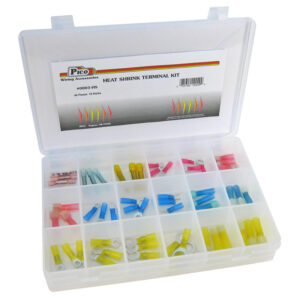 Crimp & Heat Seal Terminal Assortment 54 Pieces 18 Sizes 10-3/4x7" Plastic Kit