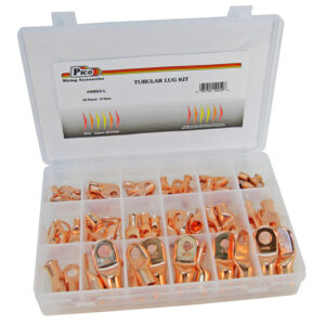Tubular Lug Assortment 68 Pieces 18 Sizes in 10-3/4x7" Plastic Kit