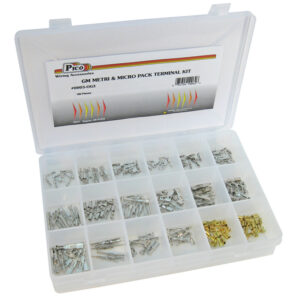 GM Metri & Micro Pack Terminal Assortment 180 Pcs 18 Sizes 10-3/4x7" Plastic Kit