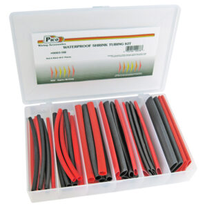 Waterproof Shrink Tube Assortment 40 6" Pieces in 10-1/2x7" Plastic Kit