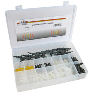 Vacuum Line Connector Assortment 72 Pcs 10 Sizes in 10-3/4x7" Plastic Kit