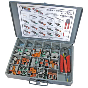 Deutsch Connector Assortment Solid Barrel Terminals w/Tools 13"x9"x2" Metal Kit