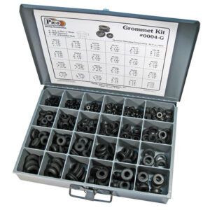Grommet Assortment  10 Sizes  477 pcs in 13"x9"x2" Metal Kit Drawer
