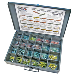 Solder Seal & Heat Shrink Terminal Assortment  in 13"x9"x2" Metal Kit Drawer