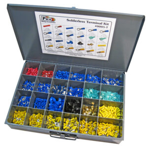 Solderless Terminal Assortment 1680 pcs in 18"x12"x3" Metal Kit Drawer