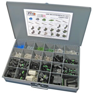GM Weatherpack Connector Assortment 1320 pcs in 18"x12"x3" Metal Kit Drawer