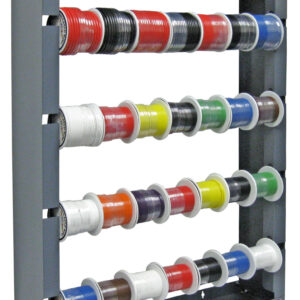 Primary Wire Spool Assortment With Metal Display Rack  28 Spools 8-18 Gauge