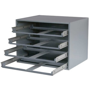 Gray 4-Drawer Metal Kit Rack   Width 15-9/16" Depth 11-7/8"  Height 11-5/16"