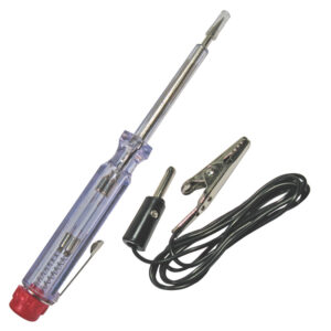 Pocket Circuit Tester 6-12-24 Volt 5-3/4" Length, Tip Guard & Ground Lead w/Clip