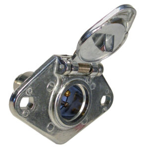 4-Pole Heavy Duty Female Trailer Connector Socket Die Cast 12-24V 35 Amp  1 pc