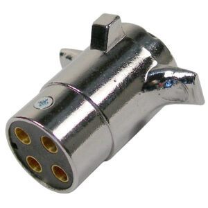 4-Pole Metal Male Trailer Connector Plug 20 Amp Mates With Socket #1875 1 pc