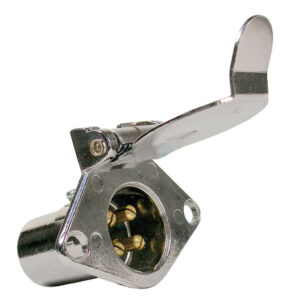 4-Pole Metal Female Trailer Connector Socket 20 Amp Mates With Plug #1876 1 pc