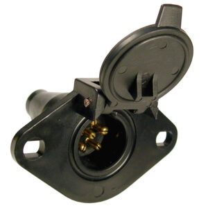 6-Pole Plastic Female Trailer Connector Socket With Boot  35 Amp 1/pk