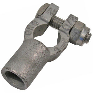 Straight Barrel Battery Terminal Platd Solid Copper Crimp/Solder 3/0ga Neg 10/bx
