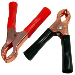 Red & Black Insulated 50 AMP Test Clips 3-1/4" Length  1 ea Red & Black/pk