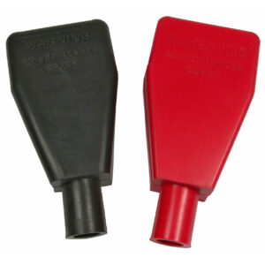 Battery Cable Protector Boots  4-6ga Temp 176°F  Red & Black  1each/set  1set