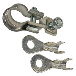 Lead Free Battery Terminal  Tin Plated Brass 5/16" Stud  6 - 8ga Cable  1 set