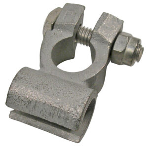 Split Barrel Battery Terminal  Plated Brass  Solder 2/0-3/0ga Neg  100/bx