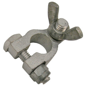 Marine Wing Nut Battery Terminal Plated Brass  3/8" Pos & 5/16" Neg 1 ea P&N/bag
