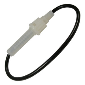 15 AMP Fuse Holder 16ga Black Wire  For AGC & JSO Glass Fuses  1 pc