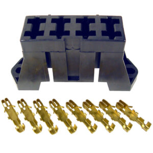 Fuse Block For 4 ATC/ATO Blade Fuses With 8 Brass Terminals 50 Amp  25 sets