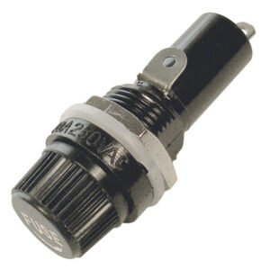 Panel Mount Fuse Holder For AGC & JSO Glass Fuses  10 Amp 250 Volt AC  1 pc