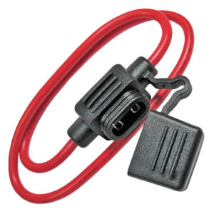 ATR/Micro2 Fuse Holder With Dust Cap 12ga Red Wire 30 AMP (No Fuse)  1 pc