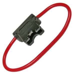 ATC/ATO Fuse Holder  12ga Red Wire 30 AMP (No Fuse)  1 pc