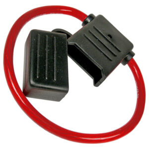 Maxi Fuse Holder  12" 8ga Red Wire  60 AMP  (No Fuse)  1 pc