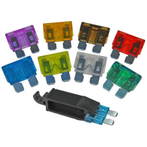 ATC/ATO Fuse Assortment & Fuse Puller 1 ea 3A 5A 7.5A 10A 15A 20A 25A 30A  9 pcs