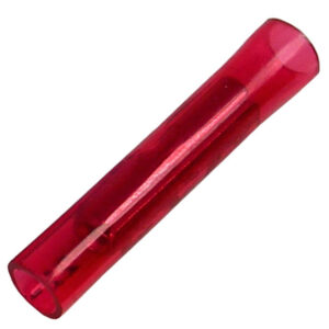 22-16 AWG Nylon Insulated Tin-Plated Copper Butted Seam Butt Connector 100 pcs