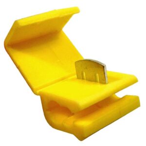12-10 AWG Yellow Quick Splice Self-Stripping Tap-In Connector 1/pk