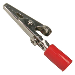 Red Insulated Alligator Test Clip Nickel Plated Steel 10 AMP  100 pcs