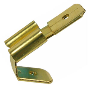 Brass .250" Double Male/Single Female Receptacle Terminal 3/pk