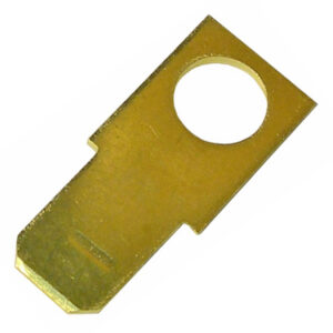 Brass .250" Male Tab Adapter Terminal With #10 Stud Screw Hole 1000 pcs