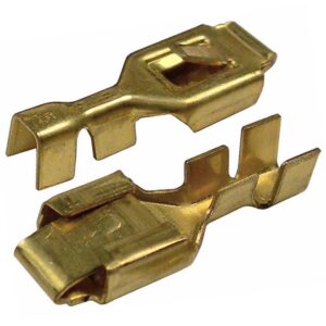 Brass 16-14 AWG .250" Locking Female Terminal Use With Body #1863  7 pcs