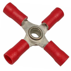 22-16 AWG Flared Vinyl Insulated Tin-Plated Copper Butted Seam 4-Way 1/pk