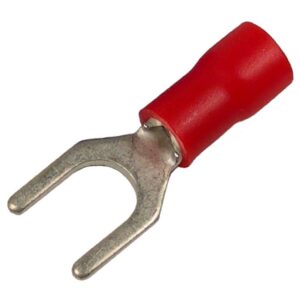 22-16 AWG Flared Vinyl Insulatd Tin-Plated Copper Butted Seam #10 Spade 1000 pcs