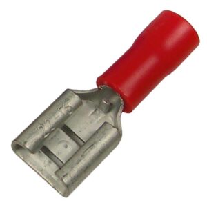 22-16 AWG Flared Vinyl Insl Tin-Plated Brass Butted Seam .110" Female 18/pk