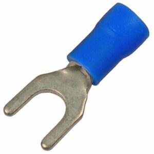 16-14 AWG Flared Vinyl Insulatd Tin-Plated Copper Butted Seam #10 Spade 1000 pcs