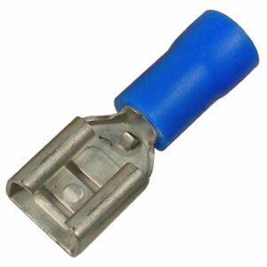 16-14 AWG Flared Vinyl Insl Tin-Plated Brass Butted Seam .110" Female 12/pk