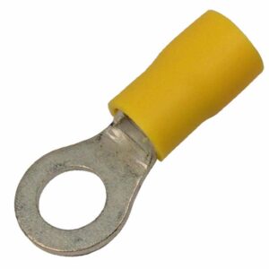 12-10 AWG Flared Vinyl Insulated Tin-Plated Copper Butted Seam 1/4" Ring 12 pcs