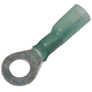16-14 AWG Crimp & Heat Shrink Brazed #10 Ring w/Adhesive Lined Sleeve  100 pcs