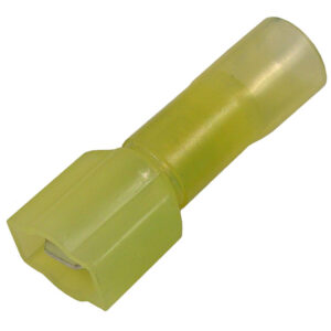 12-10 AWG Crimp & Heat Shrink .250" Insl Male w/Adhesive Lined Sleeve  100 pcs